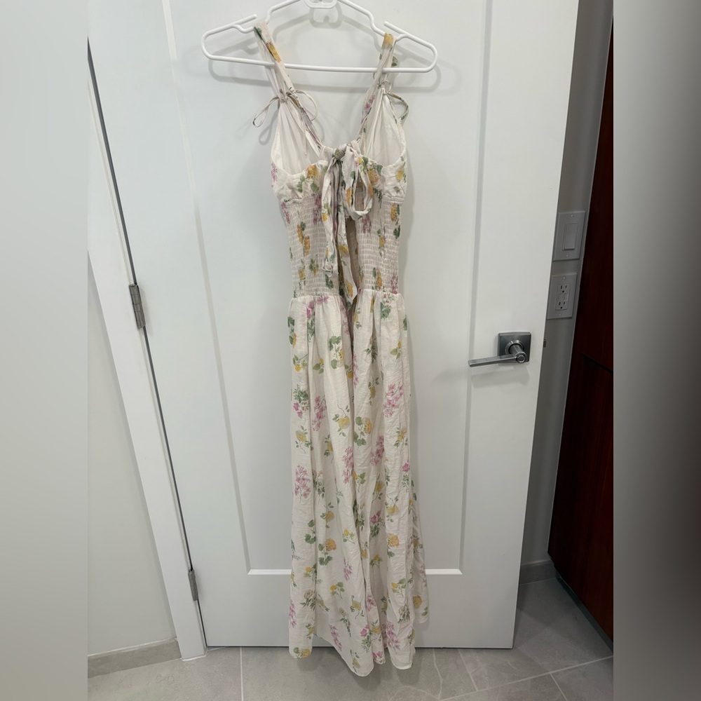 Petal and Pup Reverie Smocked Maxi Dress in Purple Ditzy Floral Size Medium - Picture 8 of 12